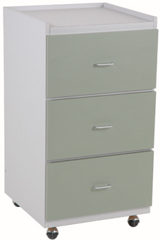 20" wide mobile supply cabinet with drawers